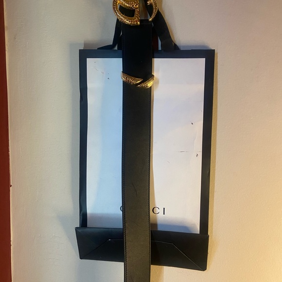 Leather belt double G buckle size 100 - Picture 3 of 4